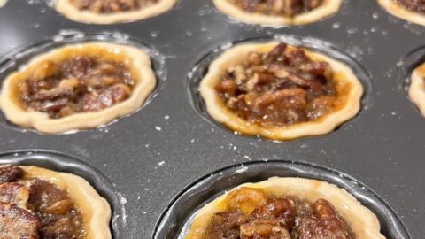 Featured Image for bourbon butterscotch mini pecan pie recipe