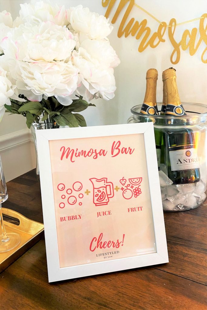 tips and checklist for setting up a mimosa bar - Adoring Kitchen