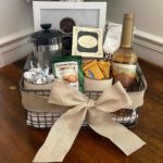 Homemade Coffee Gift Basket with all the coffee bar accessories