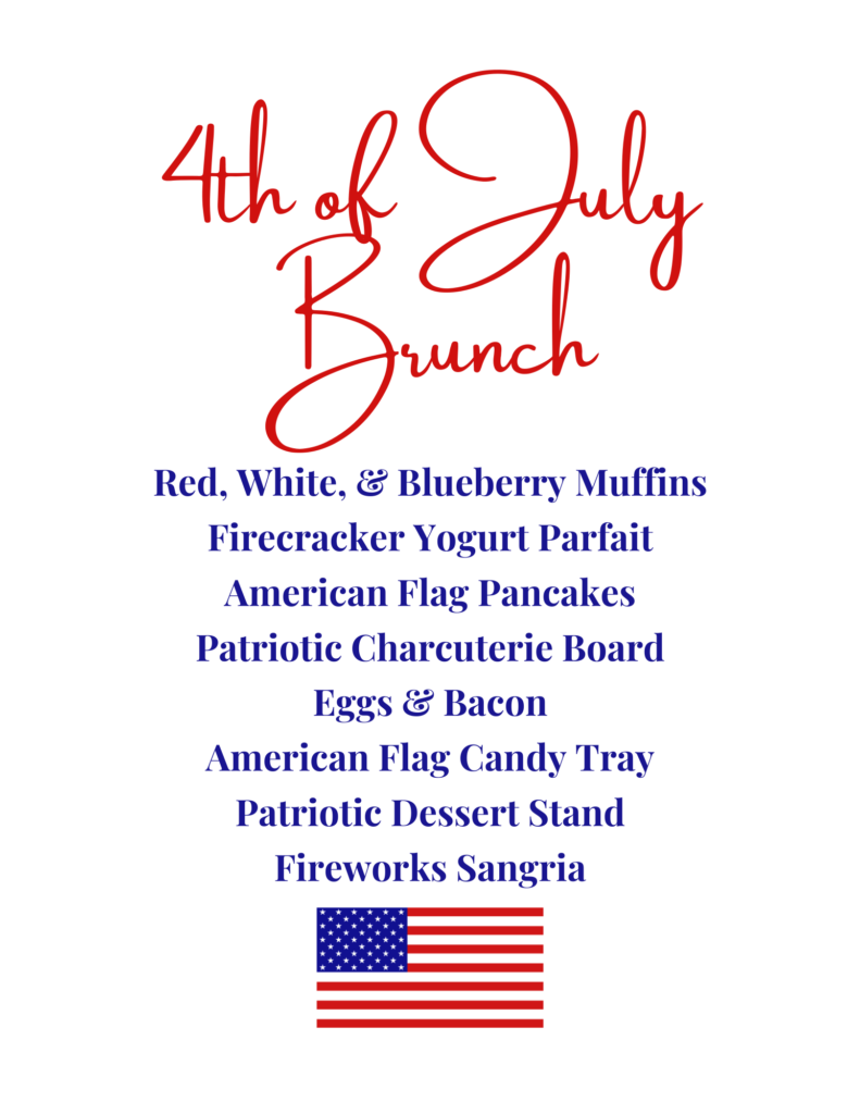 Fourth of July Brunch Menu