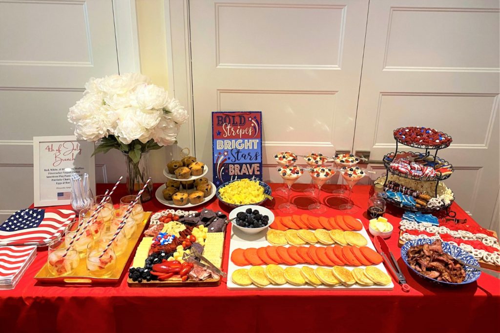 Fourth of July Brunch tablescape - horizontal photo