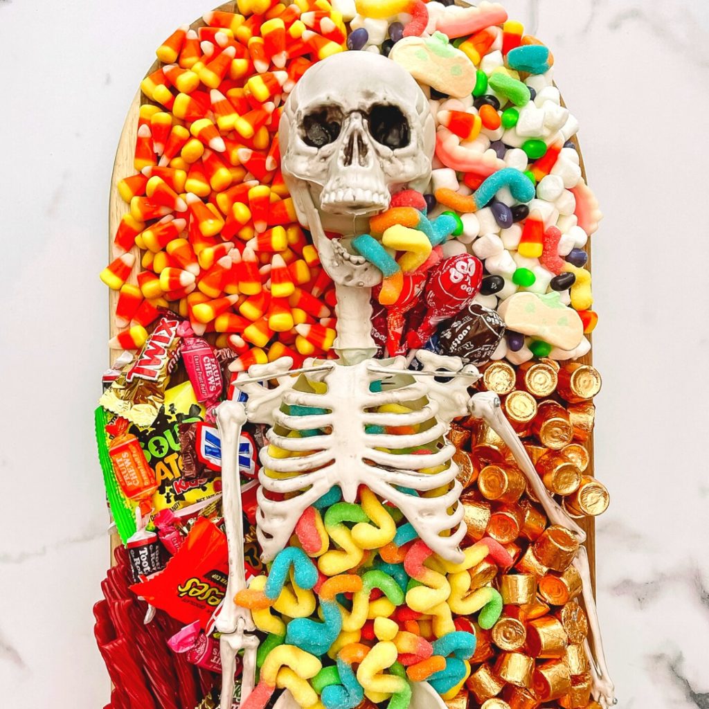 Halloween Skeleton Charcuterie Board Featured Image