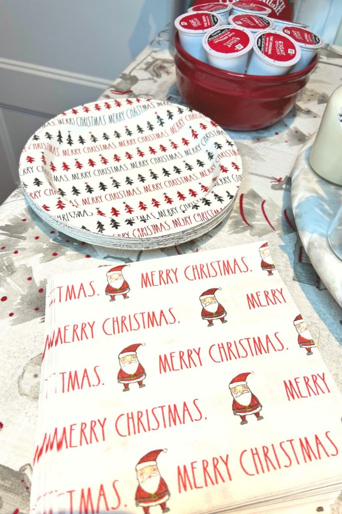 Christmas paper plates and napkins